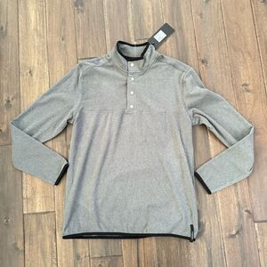 Motion Gray Snap Mock Neck Pullover S NWT